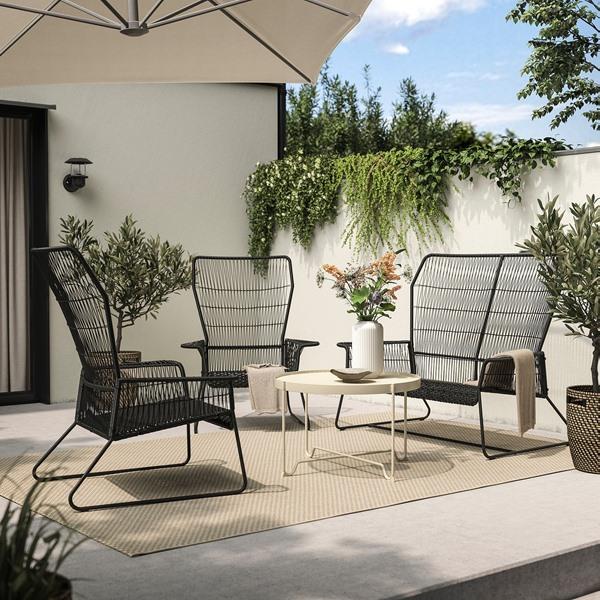 [IKEA/イケア/通販]TALLSKAR タルシェール4人用ラウンジ家具セット, 屋外用/チャコール[3](69584453) |  | 01