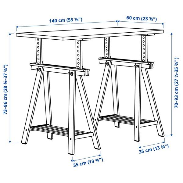 [IKEA/イケア/通販]LAGKAPTEN ラグカプテン / MITTBACK ミットバックデスク, グレー/木目調 バーチ,140x60 cm[3](69585377) |  | 01