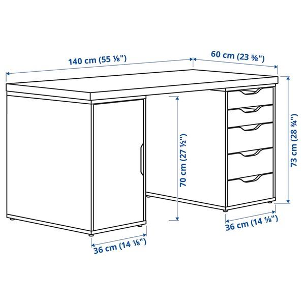 [IKEA/イケア/通販]LAGKAPTEN ラグカプテン / ALEX アレクスデスク, グレー/木目調,140x60 cm[3](69585396) |  | 01