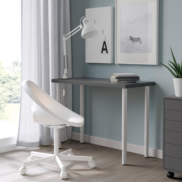 [IKEA/イケア/通販]LINNMON リンモン / OLOV オーロヴデスク, ダークグレー/ホワイト,100x45 cm[5](69590208) |  | 02