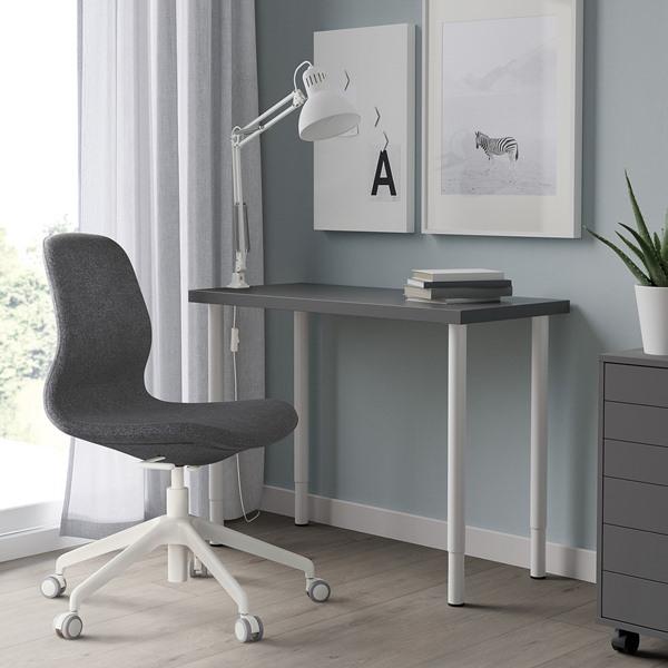 [IKEA/イケア/通販]LINNMON リンモン / OLOV オーロヴデスク, ダークグレー/ホワイト,100x45 cm[5](69590208) |  | 03