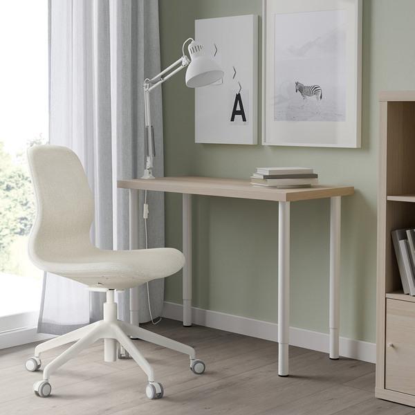 [IKEA/イケア/通販]LINNMON リンモン / OLOV オーロヴデスク, ホワイトステインオーク調/ホワイト,100x45 cm[5](69590232) |  | 03