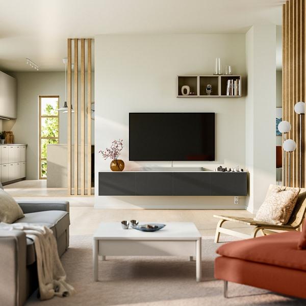IKEA/イケア/通販]BESTA ベストーテレビ台 扉付き, ホワイト/ラップ