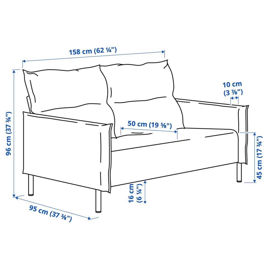 IKEA/イケア/通販]MANNARP マッナルプ 2人掛けソファ, グンナレド