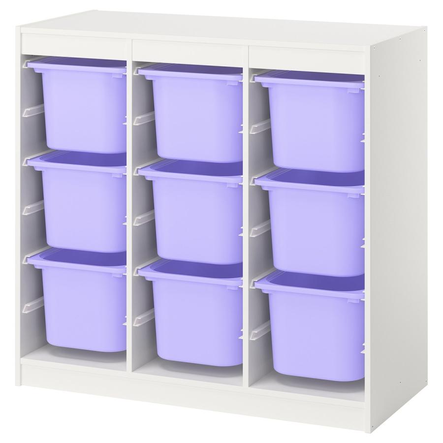 [IKEA/イケア/通販]TROFAST トロファスト 収納コンビネーション, ルームディバイダ―/ホワイト ライラック, 99x44x95 cm[11](69613101) | 