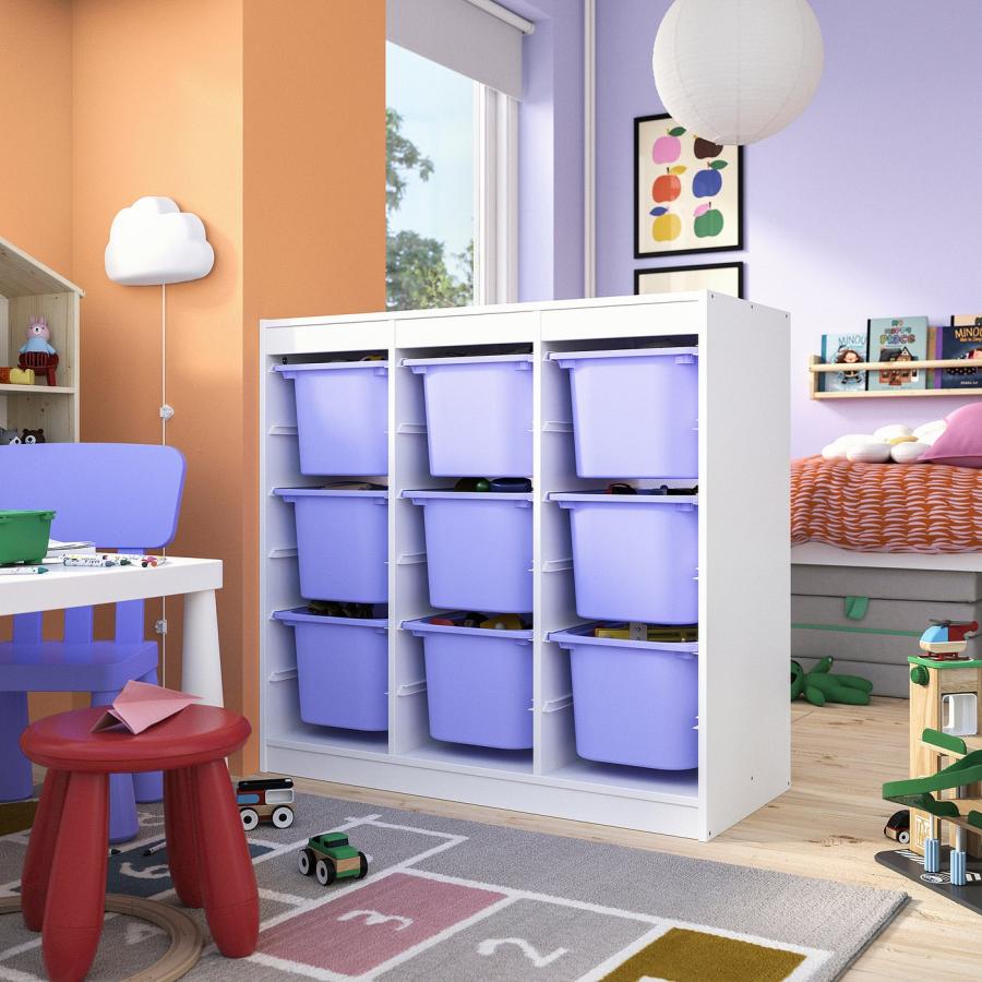[IKEA/イケア/通販]TROFAST トロファスト 収納コンビネーション, ルームディバイダ―/ホワイト ライラック, 99x44x95 cm[11](69613101) |  | 01