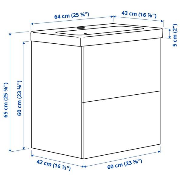 [IKEA/イケア/通販]ENHET エーンヘート / TVALLEN トヴェレン洗面台 引き出し/洗面ボウル付き, ホワイト,64x43x65 cm[3](69616208) |  | 04