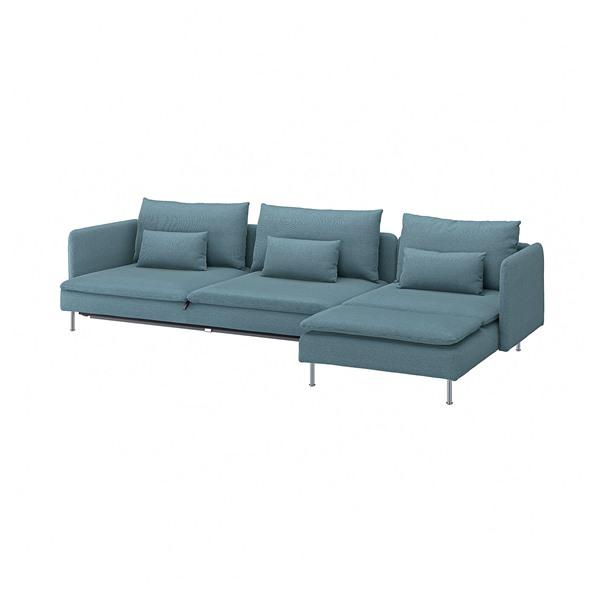 [IKEA/イケア/通販]SODERHAMN ソーデルハムン 4人掛けソファベッド, 寝椅子付き/フリードトゥナ ダークグレーブルー[10](69621380) |  | 01