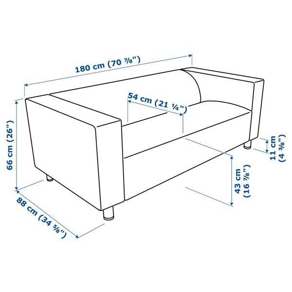 [IKEA/イケア/通販]KLIPPAN クリッパン2人掛けソファ, グリムスモーラ ブラック/ベージュ[LD](69625203) |  | 05