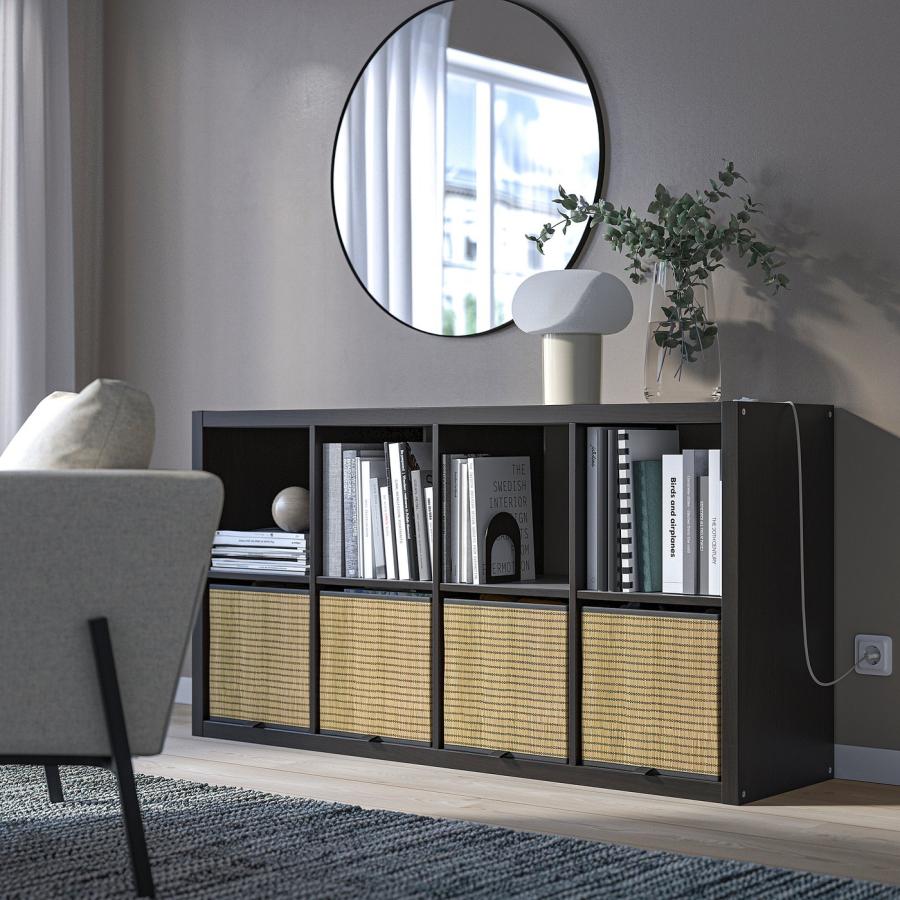 [IKEA/イケア/通販]KALLAX カラックス シェルフユニット, ブラックブラウン, 77x147 cm[I](70351891)の画像