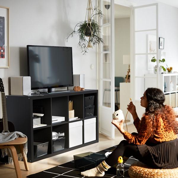 【IKEA/イケア/通販】KALLAX カラックス シェルフユニット, ブラックブラウン[I](70351891) |  | 03