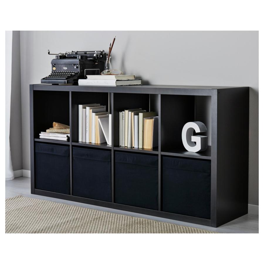 [IKEA/イケア/通販]KALLAX カラックス シェルフユニット, ブラックブラウン, 77x147 cm[I](70351891)の画像