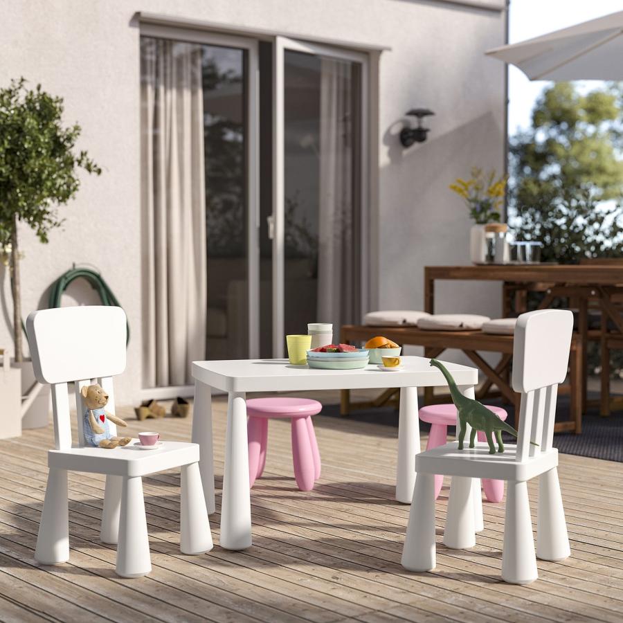 [IKEA/イケア/通販]MAMMUT マンムット 子ども用テーブル, 室内/屋外用 ホワイト, 77x55 cm[C](70365176) |  | 02