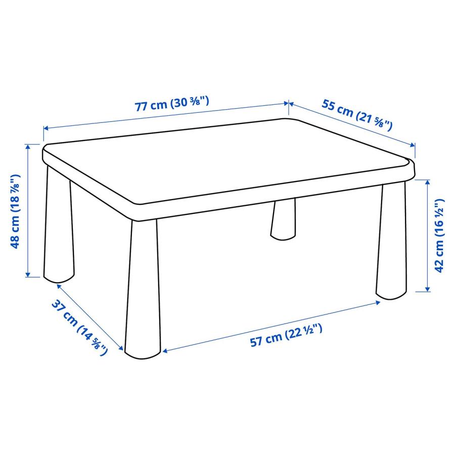 [IKEA/イケア/通販]MAMMUT マンムット 子ども用テーブル, 室内/屋外用 ホワイト, 77x55 cm[C](70365176) |  | 06