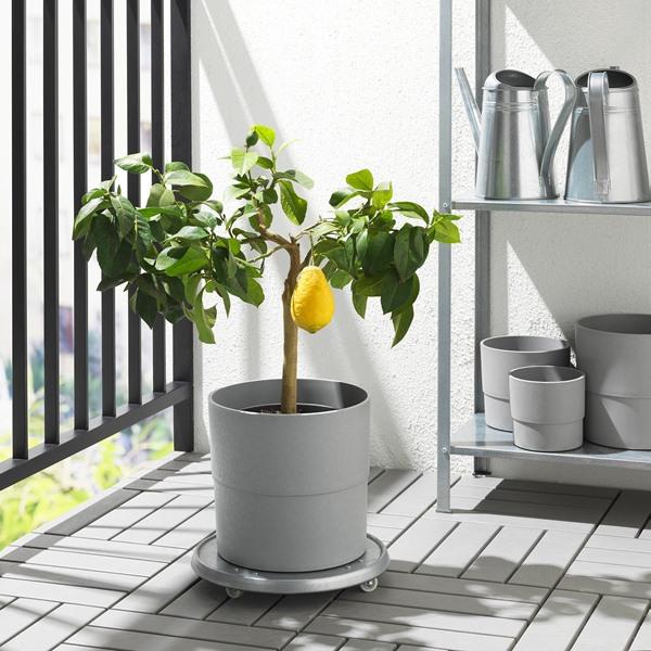 [IKEA/イケア/通販]NYPON ニーポン鉢カバー, 室内/屋外用 グレー,24 cm[C](70395625) |  | 03