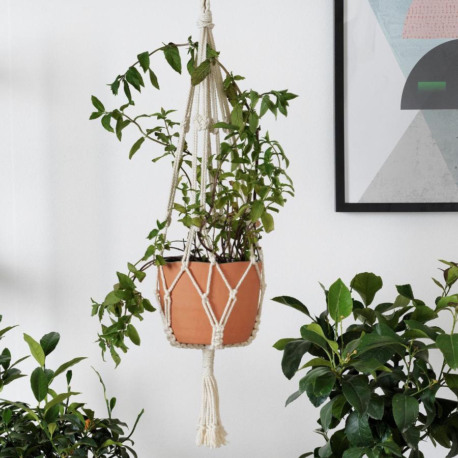 [IKEA/イケア/通販]BOTANISK ボータニスク 植木鉢つり下げ用ホルダー, ベージュ ハンドメイド[A](70466566) |  | 01