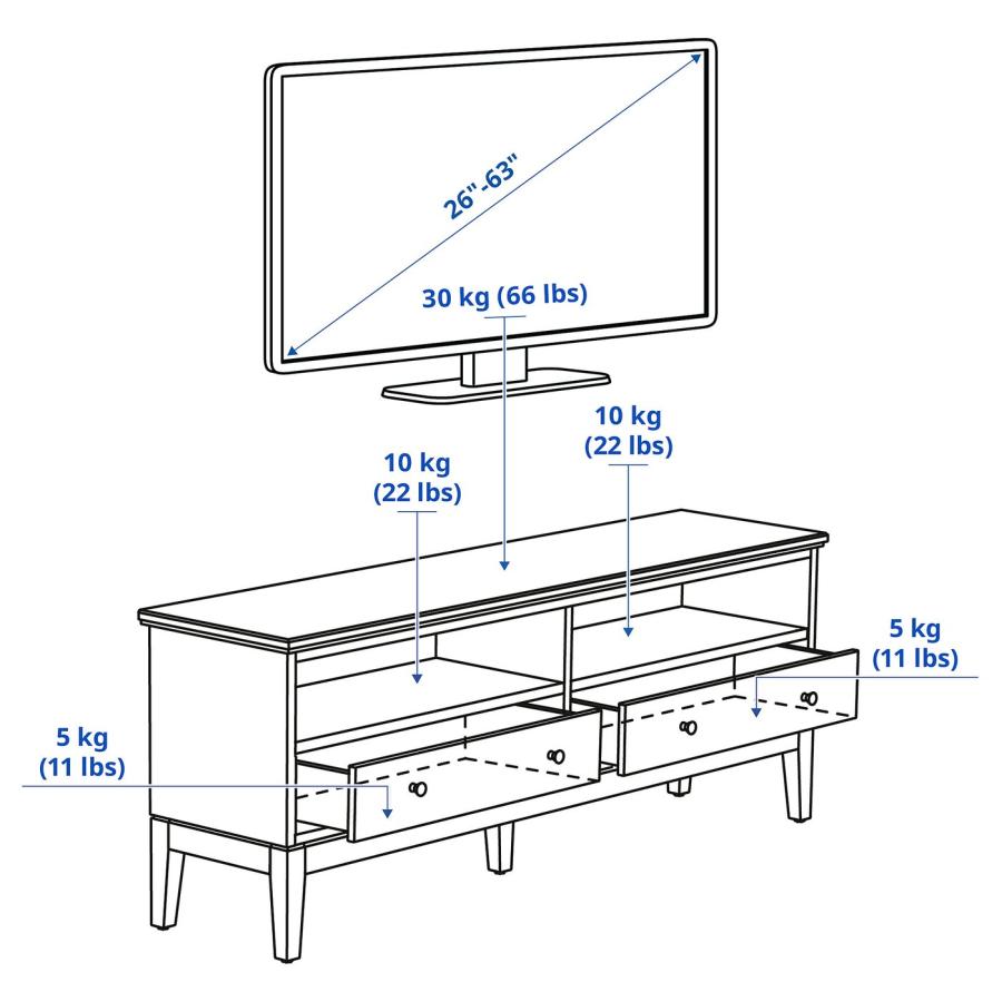 【直接取引限定】IKEA テレビ台 FRYKSÅS フリークソース テレビ台, 籐, 157x41x49 cm - IKEA