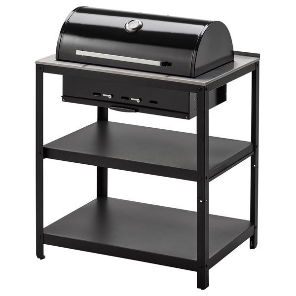 [IKEA/イケア/通販]GRILLSKAR グリルシェール炭火焼きバーベキューグリル, ブラック/ステンレススチール 屋外用,86x61 cm[I](70488912) | 