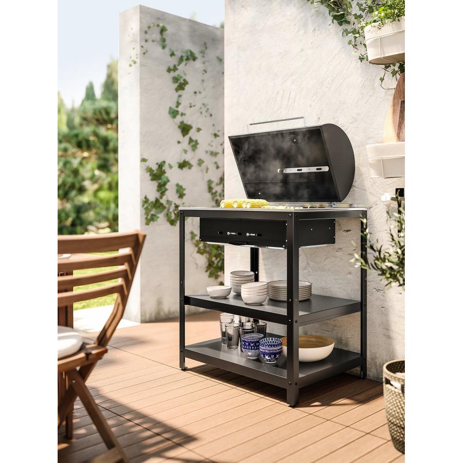 [IKEA/イケア/通販]GRILLSKAR グリルシェール炭火焼きバーベキューグリル, ブラック/ステンレススチール 屋外用,86x61 cm[I](70488912) |  | 10