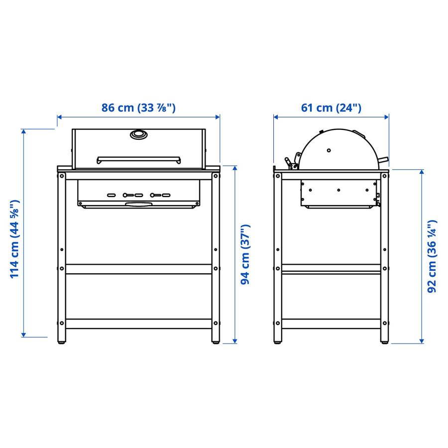 [IKEA/イケア/通販]GRILLSKAR グリルシェール炭火焼きバーベキューグリル, ブラック/ステンレススチール 屋外用,86x61 cm[I](70488912) |  | 11