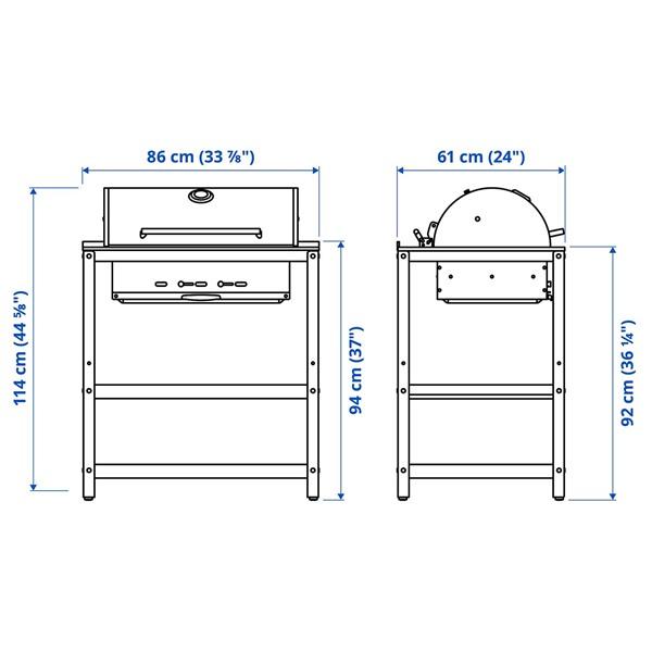 [IKEA/イケア/通販]GRILLSKAR グリルシェール炭火焼きバーベキューグリル, ブラック/ステンレススチール 屋外用,86x61 cm[I](70488912) |  | 08