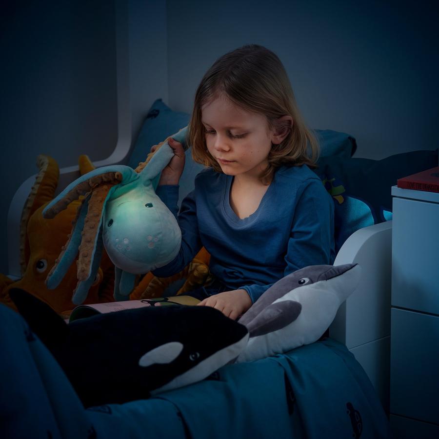 [IKEA/イケア/通販]BLAVINGAD ブローヴィンガード ぬいぐるみ LEDナイトライト付き, ターコイズ タコ/電池式[A](70520399) |  | 01