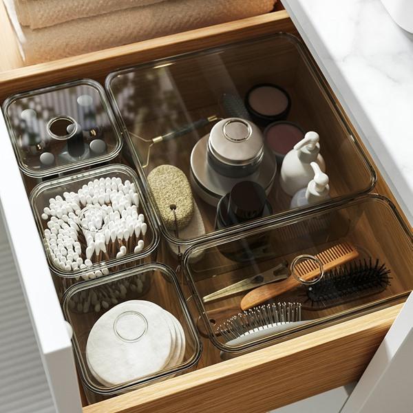 [IKEA/イケア/通販]VISSLAAN ヴィッスラオンふた付きボックス5点セット, グレー[A](70555162) |  | 01