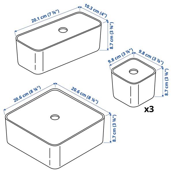[IKEA/イケア/通販]VISSLAAN ヴィッスラオンふた付きボックス5点セット, グレー[A](70555162) |  | 02
