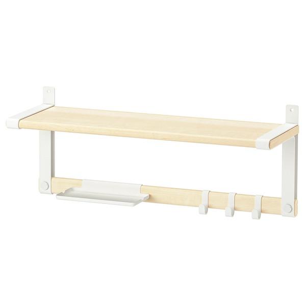 [IKEA/イケア/通販]SKOMAKARE スコマカーレウォールシェルフ, ホワイト/アスペン,65x26 cm[D](70559457) | 