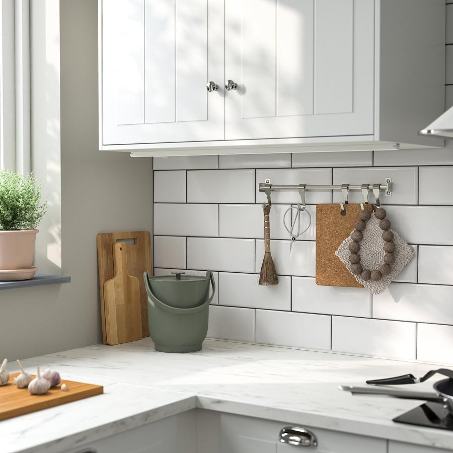 [IKEA/イケア/通販]FARMARKVAST ファルマルクヴァスト 生ゴミ用ふた付きゴミ箱, グレーグリーン, 4 l[B](70567004) |  | 03