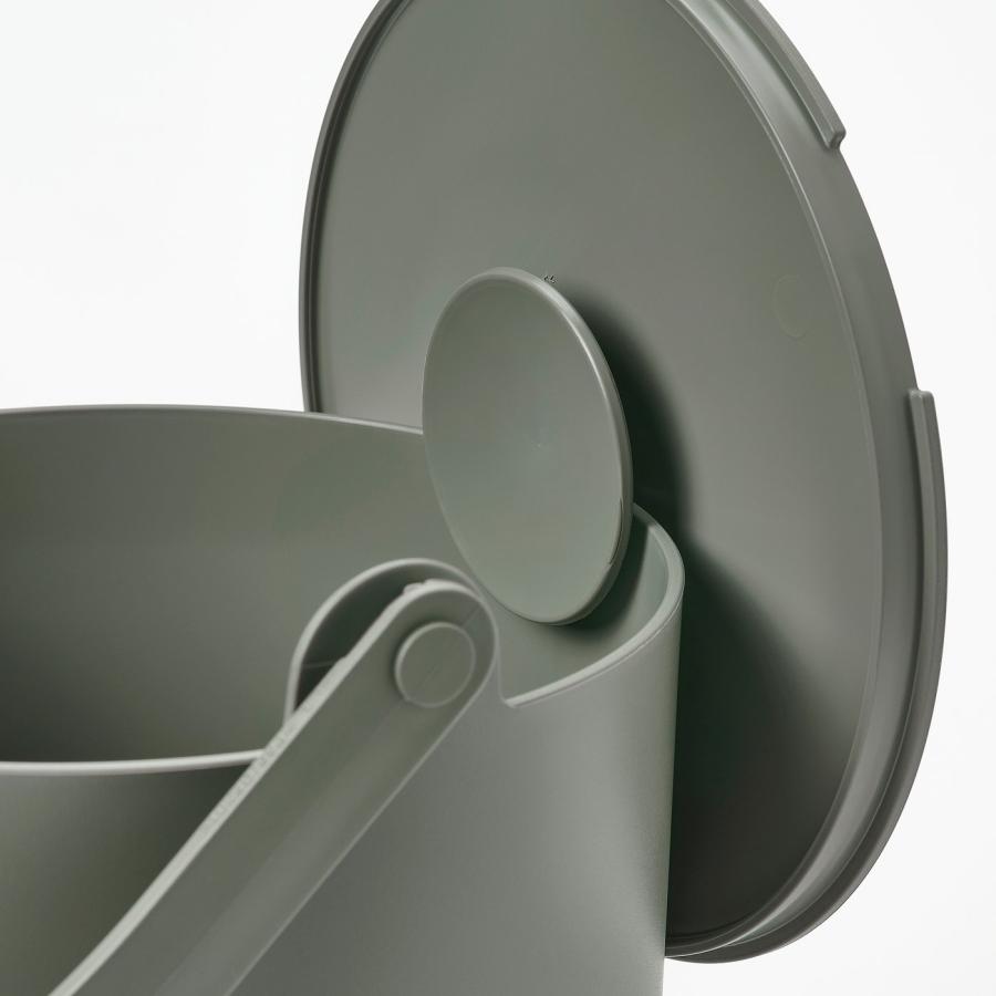[IKEA/イケア/通販]FARMARKVAST ファルマルクヴァスト 生ゴミ用ふた付きゴミ箱, グレーグリーン, 4 l[B](70567004) |  | 06