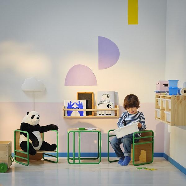 [IKEA/イケア/通販]SMASKRAKE スモースクラケテーブルにもなる子ども用チェア, グリーン[C](70569748) |  | 01