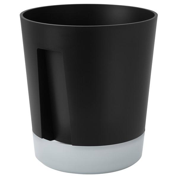 [IKEA/イケア/通販]VARDTRAD ヴォルドトレド自動水やり機能付き植木鉢, 室内/屋外用 透明/チャコール,19 cm[AB](70570860) | 