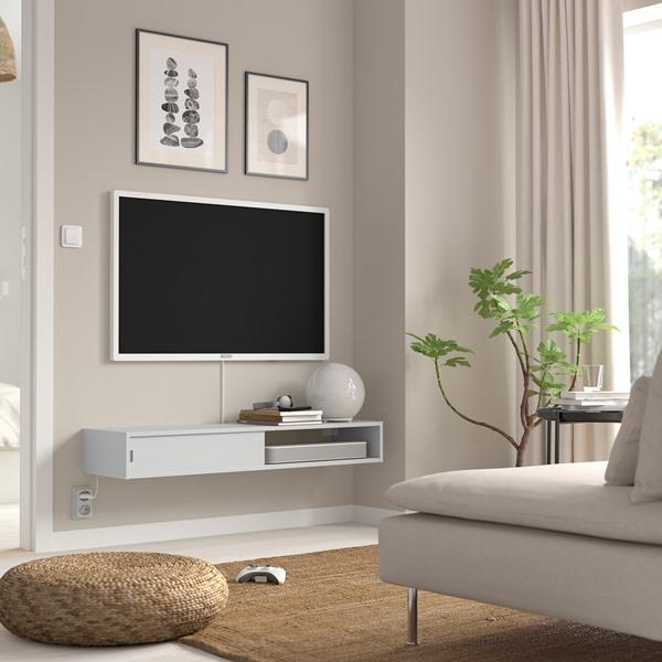 [IKEA/イケア/通販]SPIKSMED スピクスメッドメディアシェルフ, ライトグレー,117x32 cm[H](70573156) |  | 01