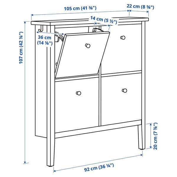 [IKEA/イケア/通販]GULLABERG グラベリシューズボックス2段×2, ホワイト,105x22x107 cm[G](70587709) |  | 06