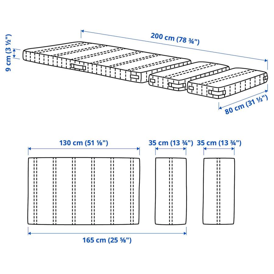 [IKEA/イケア/通販]NATTSMYG ナットスミーグ フォームマットレス 伸長式ベッド用, 80x200 cm[L](70593102) |  | 03
