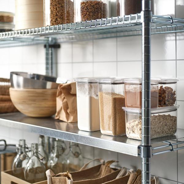[IKEA/イケア/通販]KORALLVIPPA コラルヴィッパ乾燥食品用容器 ふた付き 6個セット, 透明[B](70599415) |  | 03