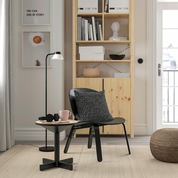 [IKEA/イケア/通販]GRIMSARBO グリムサルボサイドテーブル, パイン材合板/ブラック[D](70606166) |  | 01