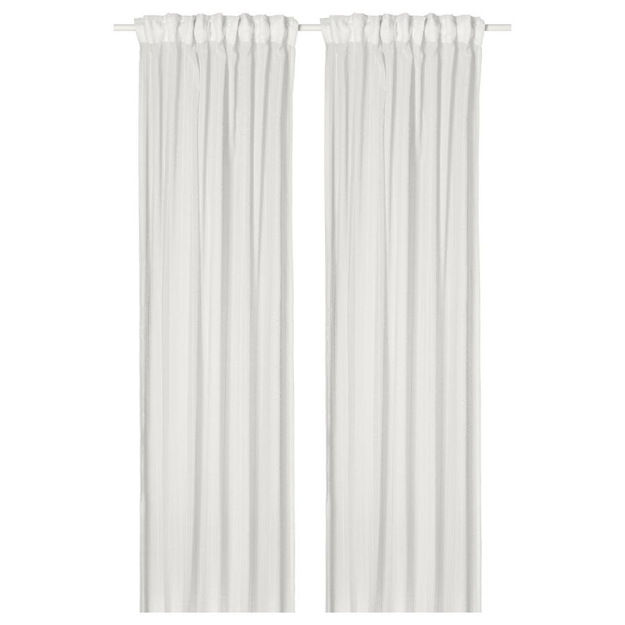 [IKEA/イケア/通販]MATILDA マティルダ レースカーテン1組, ホワイト/ヘディングテープ付き, 145x250 cm[A](70614232) | 