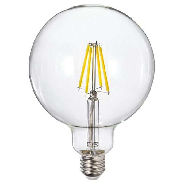 [IKEA/イケア/通販]LUNNOM ルッノムLED電球 E26 810ルーメン, 調光可能/球形 クリアガラス,125 mm[A](70614859) | 