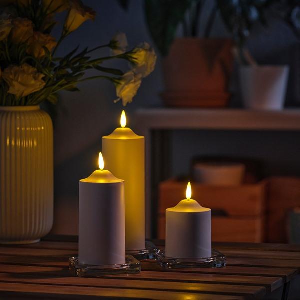 [IKEA/イケア/通販]SMALOM スモーロムLEDピラーキャンドル, 電池式 ホワイト,14 cm[A](70619786) |  | 05