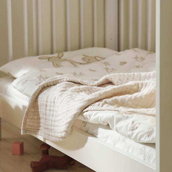[IKEA/イケア/通販]LEN レーン毛布, ホワイト ベージュ/水玉模様 モスリン,80x100 cm[A](70625099) |  | 04