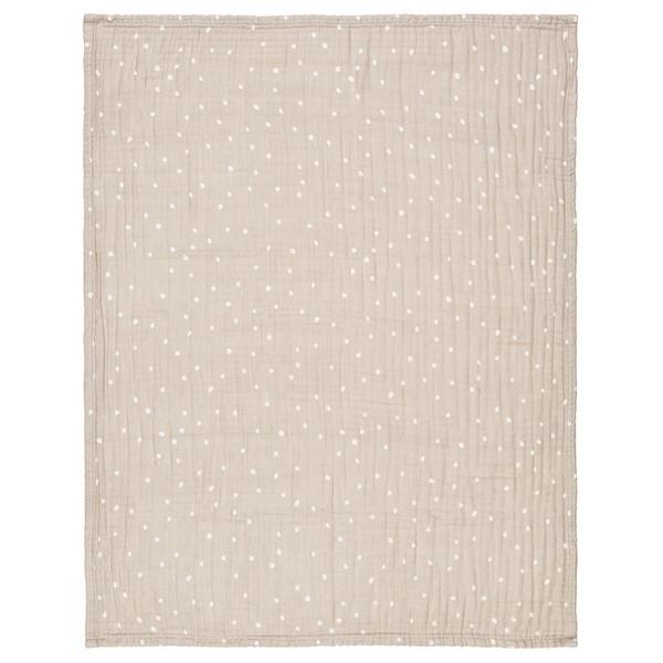 [IKEA/イケア/通販]LEN レーン毛布, ホワイト ベージュ/水玉模様 モスリン,80x100 cm[A](70625099) |  | 05