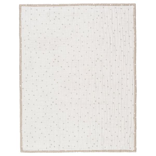 [IKEA/イケア/通販]LEN レーン毛布, ホワイト ベージュ/水玉模様 モスリン,80x100 cm[A](70625099) |  | 06