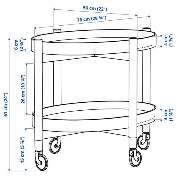 [IKEA/イケア/通販]VALNAS ヴァルネスワゴンテーブル, オーク材突き板[E](70628031) |  | 05