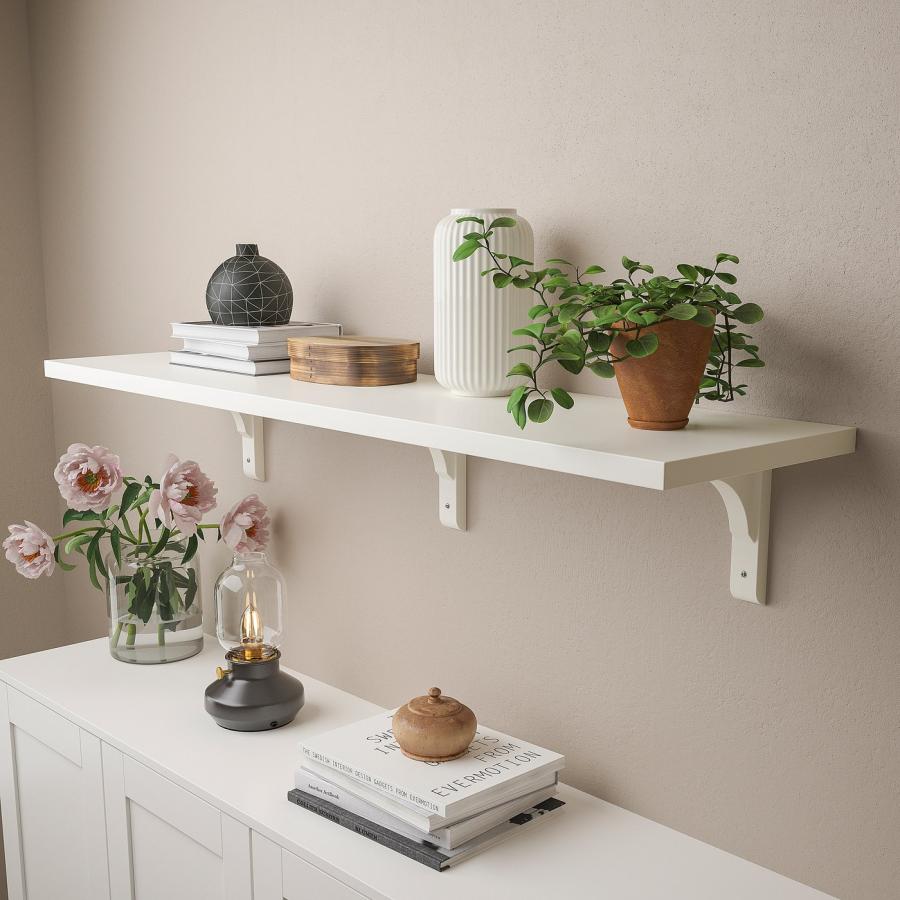 [IKEA/イケア/通販]BERGSHULT ベリスフルト / RAMSHULT ラムスフルト ウォールシェルフ, ホワイト, 120x30 cm[4](79290624) |  | 01