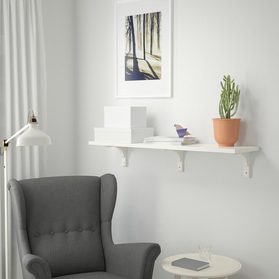 [IKEA/イケア/通販]BERGSHULT ベリスフルト / RAMSHULT ラムスフルト ウォールシェルフ, ホワイト, 120x30 cm[4](79290624) |  | 02
