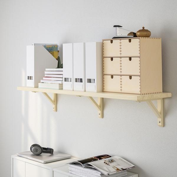 【IKEA/イケア/通販】TRANHULT トランフルト / SANDSHULT サンドスフルト ウォールシェルフ, アスペン,…[4](79326091) |  | 01