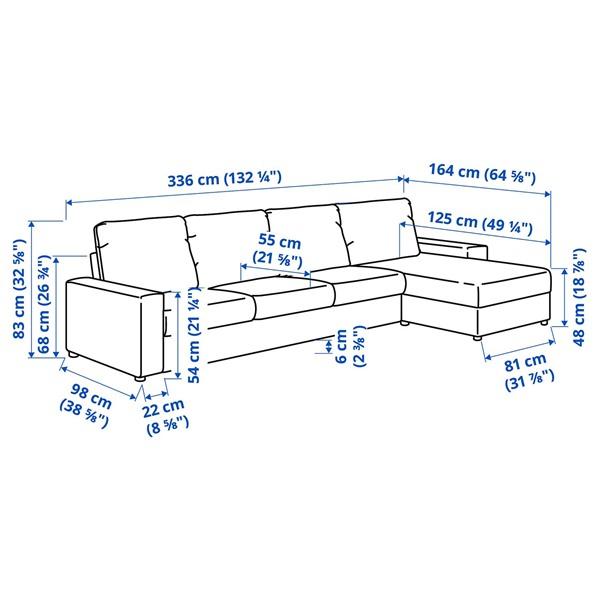 [IKEA/イケア/通販]VIMLE ヴィムレ4人掛けソファ 寝椅子付き, ワイドアームレスト付き/グンナレド ベ……[8](79401764) |  | 07