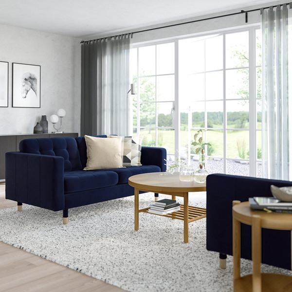 [IKEA/イケア/通販]LANDSKRONA ランズクローナ 2人掛けソファ, ジューパルプ ダークブルー/ウッド[AA](79415817) |  | 02